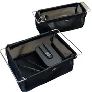 NNEOBA Folding Camping Mesh Basket Drainable Storage Bag Black