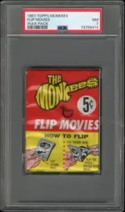 1967 Topps The Monkees Flip Book PSA 7 Wax Pack