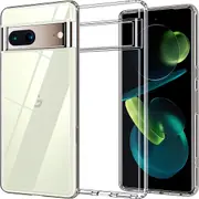 Google Pixel 7 (6.3”) Ultra Slim Premium Crystal Clear TPU Gel Back Case by MEZON – Shock Absorption, Wireless Charging Compatible (Pixel 7, Gel) – FREE EXPRESS