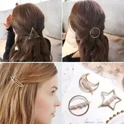 Geometric Hair Clip (Various Designs) 8 Shape - Gold - One Size