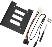 GAROZATION DIY Kit for Desktop Pc 2.5 to 3.5 Inch Hard Drive Adapter Interface and Power Cable Black
