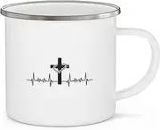 Teegarb Letter Blanket Novelty Christianity Cross Christianism Religious Evangelic Enamel Camping Mug 12oz