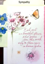 Nature's Sketchbook SYMPATHY Card, "PRAYING GOD'S PEACE UPON YOU" NS41