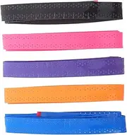 Pcs Badminton Racket Grip Tape Elastic Perforated Pu Sports Grip Application Sweat Absorbing Textured Handle for Tennis Badminton Table Tennis
