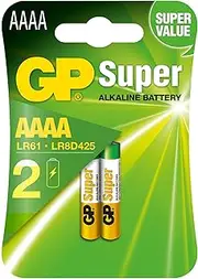 GP 25AC2 AAAA Alkaline Battery 2 Pieces