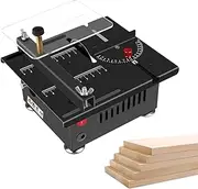 Compact Table Saw,Precision Small Table Saw Cutter - 7 Speed Adjustable Power Supply, Tablesaw Cutting Bench for Cutting Wood, Metal, Acrylic