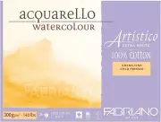 Fabriano Artistico 5x7 in. Watercolor Paper Block 25 Sheets 100% Cotton 140 lbs
