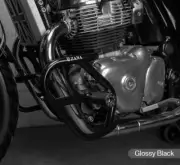Crash Guard With Slider (Gloss Black) Fit For Royal Enfield INTERCEPTOR 650