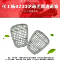 在飛比找momo購物網優惠-代工廠濾毒面具 防毒面具 6200配件 防毒面罩 活性炭防噴