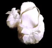 White Mule Slipper Shoes for 18 inch Doll Clothes Girl