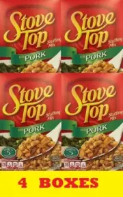 4x KRAFT Stove Top PORK Stuffing Mix (6 oz Box) BULK FREE SHIPPING - 4 BOXES