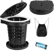 Portable Camping Toilet - Portable Foldable Toilet,Retractable Potty with Adjustable Height Outdoor Camping Stool for Car, Boa,t Beach Hiking Long Trips Trucks Fishing
