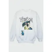 Marvel Boys Comics Venom Comic Strip Sweatshirt (White) - BI24957