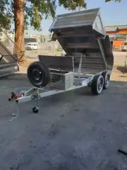 8x5Tandem ALUMINUM Hydraulic Tipper Trailer Free 1 Year Private Rego Spare wheel