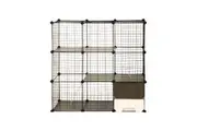 3 Tier Cat Enclosure Cage Large DIY Pet Crate Rabbit Hutch Ferret Kitten Bunny House Fence Kennel Kitty Playpen with Litter Box Platforms Ramps
