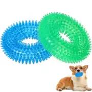 2 Pcs Spiked Surface Puppy Chew Toys Squeaky Toys Puppy Chew Toys Teething