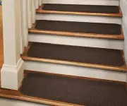 Set of 15 ADHESIVE Carpet Stair Treads CHOCOLATE BROWN runner rugs