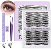 B&Qaugen Lash Extension Kit 280 Pcs 30D+40D 9-16 Mixed Individual Lashes Extension kit DIY Lash Clusters Kit with Lash Remover and Brush Lash Extension Kit at Home(MRRKIT-30D+40D-9-16MIX)