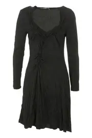 Mesh Jersey Shirred Dress--HAM-91336M1