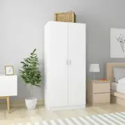 Wardrobe White 80x52x180 cm Chipboard