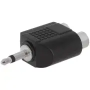 3.5mm Mono Male to Dual RCA Female Adapter-AVU