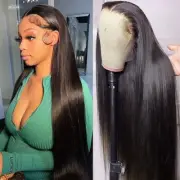 Straight Lace Front Wigs Human Hair Pre Plucked 13x4 HD Lace Front Wigs 180% ...
