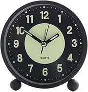 Table Clock Non Ticking Bedroom Clocks Silent Alarm Clocks Glow in Dark Silent Bedside Alarm Clock Non Ticking, A