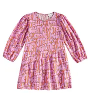 [Stella McCartney Kids] Stella McCartney Kids Logo printed dress Y 4 pink