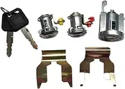 Car Door Lock Ignition Lock Cylinder Key Set, for Isuzu, NPR NQR NKR ELF 1994-2007 8-97035293-0 8970352930 Door Lock Barrel Set