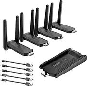 MINIX Wireless HDMI Plug and Play Multi-Screen Extension, 1080p, 164FT/50M, WiFi2.4G/5G/60Hz, Adapter for TV, Monitor, Laptop (Wireless HDMI 4RX* 1TX)