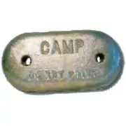 Camp Zinc 9" x 1-1/8" Hull Plate Anode for Salt Water Use