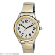 Ladies Two Tone Talking Watch White Face Choice of Voice Male & Female Easy 2 C