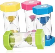 Hohopeti 4pcs Sand Timer Hourglass Sand Clocks for Games Classroom and Teeth Brushing Fun Management and Mindfulness Activity Tools