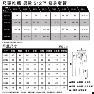 Levis 512低腰修身窄管牛仔褲 / 精工深藍刷白水洗 / 保暖彈性布料 男款 28833-1213 熱賣單品