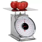 44 LBS Stainless Steel Mechanical Kitchen Scale Heavy Duty Portion-Control Food
