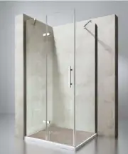 FRAME LESS SHOWER SCREEN 900*900*2000 WITH LIP SS 304 HINGES ETC