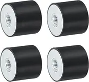 uxcell 4Pcs 40 x 35mm M10 Thread Female Rubber Mounts, Vibration Isolators, Replaces Anti Vibration Pads Flat Silent Block Base Block