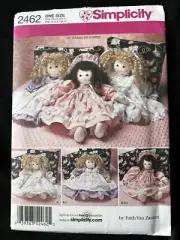 Simplicity Pattern 2462 Stuffed Dolls & Clothes New Uncut