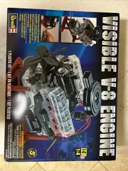 Revell Visible V-8 Engine 1:4 Scale W/ Moving Pistons Crank Model Kit Open Box