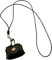 [Fiocias] Hanged Breast Pocket, Earphone Case with Removable Wearing Tape, Compact Change Bag, Headphone Pocket, Key Bag for Shopping, Cycling