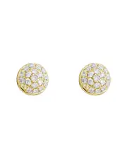 14K Diamond Cluster Studs 0.13 ct.