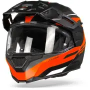 X.Vilijord Hiker Orange Grey Matt Modular Helmet