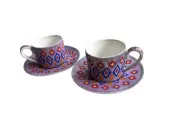 Maxwell & Williams Zanzibar Porcelain Tea Cups – Set of 2 | Microwave Safe