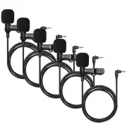 5x Hollyland External Clip On Lavalier Microphone with 3.5mm Audio Jack