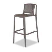 Paros UV Plastic Outdoor Bar Stool (PP) in Taupe