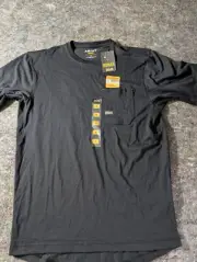 Ariat Men's Rebar Workman Born For This Black T-Shirt USA Skull Breathable Small