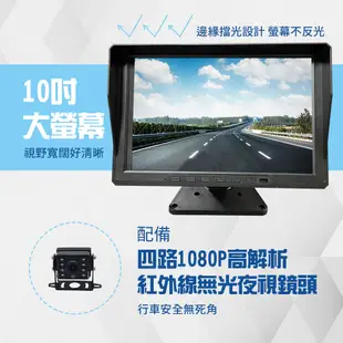 【路易視】DX5升級版 QX5 10吋 四鏡頭 全景監控 行車視野輔助系統 行車紀錄器、大貨車、大客車及各式車輛適用