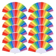 10 Pack Folding Fans , Hand Held Pride Fan Gay Pride LGBT Fans for Parties7333