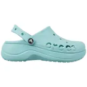 Crocs Women's Baya Platform Clogs Pure Water (US W6-W10)