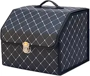 Car Trunk Storage - Rear Trunk Organizer Storage Boxes,Women Car Organization, Car Accessories Interior with Lid for Men/Women Cars Rear Storage